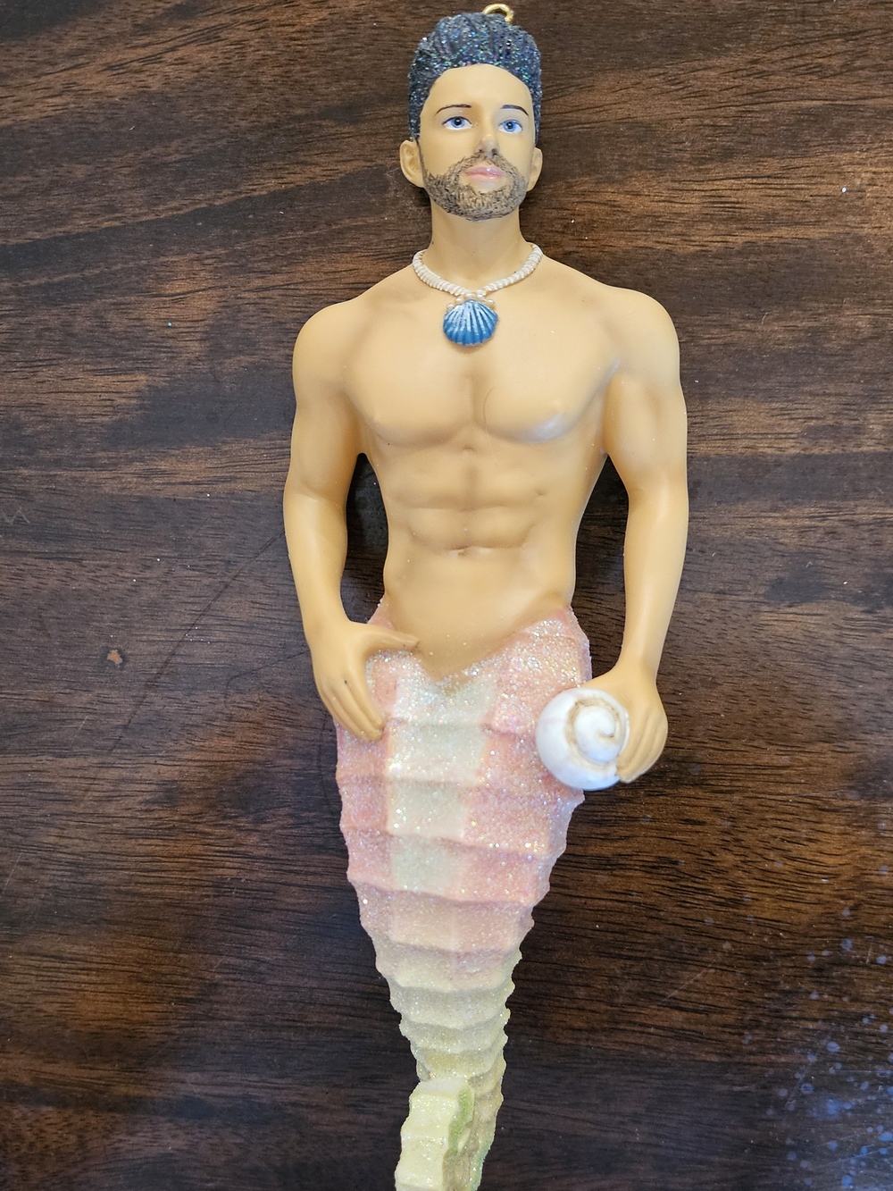 December Diamonds Merman With Seahorse Tail